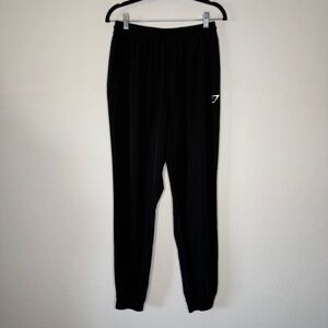 Gymshark Black Lightweight Joggers Recycled Polyester Stretch Athletic Pants M